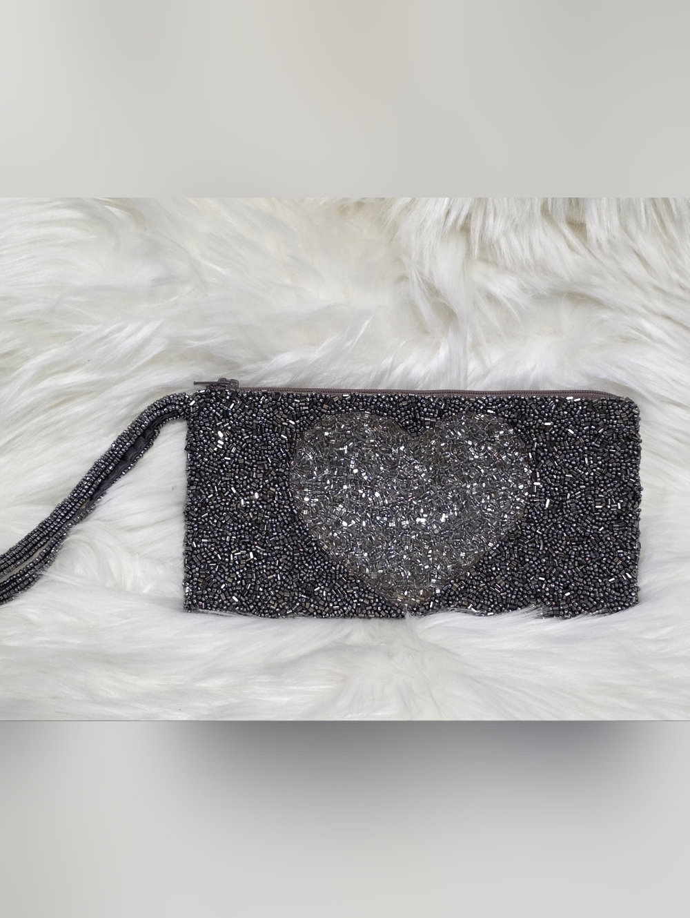 Moyna Beaded Heart Pouch